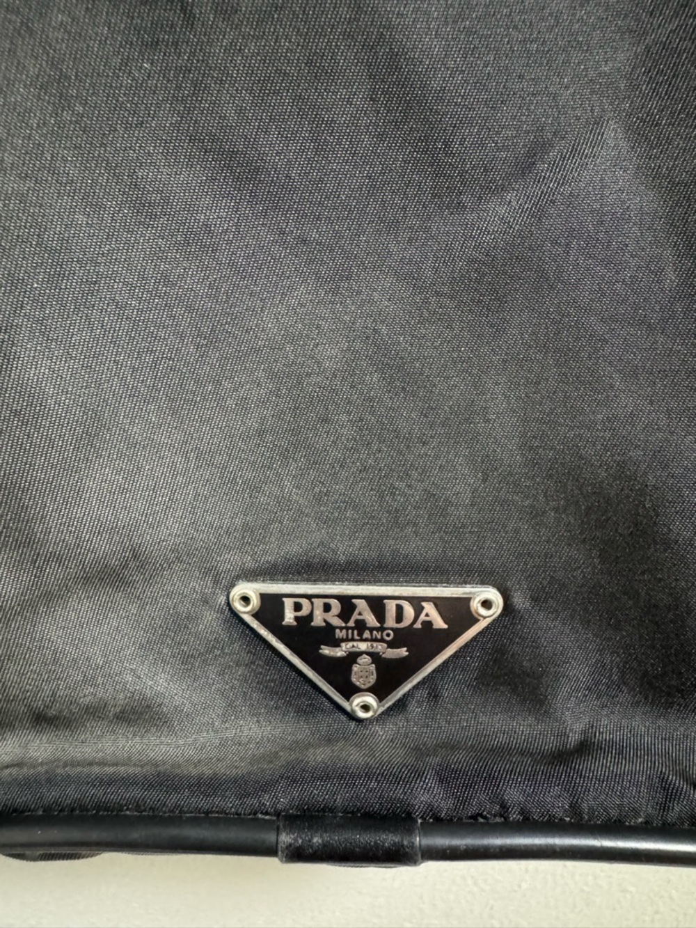 Authentic Prada Nero Tessuto Plate Crossbody - Picture 2 of 12